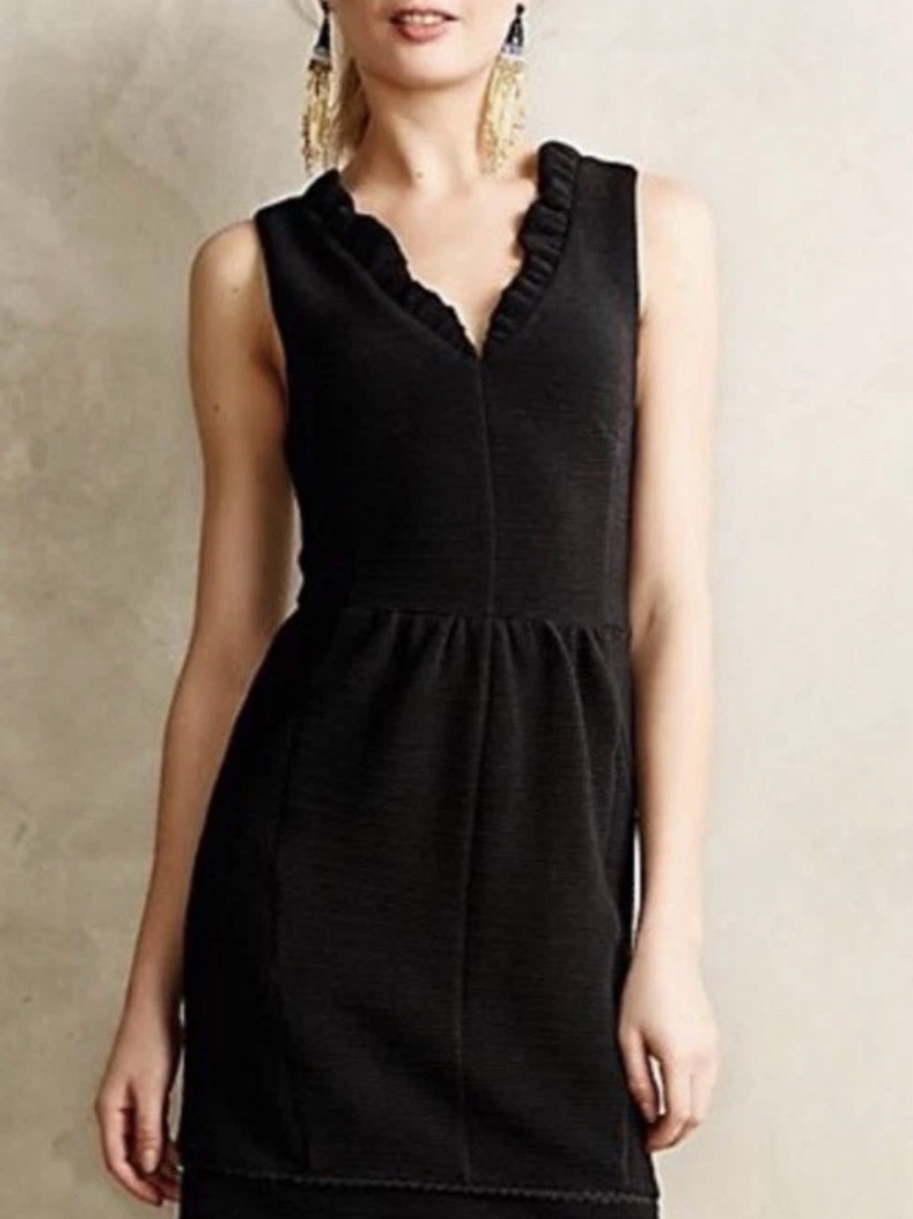 Maeve Anthropologie Black Mini Dress